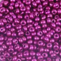 Fuchsia metallic glass seed beads for DIY jewelry making crafts and clothing accessories bulk pack. - 50g/Pack / Pink
