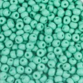 Mint green round glass seed beads for DIY jewelry making and clothing accessories. - 50g/Pack / Azure Blue