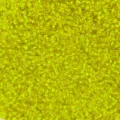 2mm transparent fluorescent yellow glass seed beads for DIY bracelet and necklace making. - Yellow W6 (50g/Pack)
