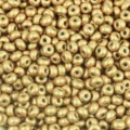 Gold glass seed beads for DIY jewelry making, crafting, and clothing accessories, round shape. - 50g/Pack / Gold