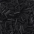 Perles de verre tubulaires noires Variante pour la fabrication de bijoux et de bracelets DIY - Noir