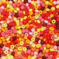 Colorful round glass seed beads for DIY jewelry making and craft projects, mixed colors. - 50g/Pack / Random Mixed Colors
