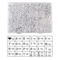 24 grid DIY alphabet letter beads set with storage box, custom jewelry making craft kit for kids. - 24-Grid Flat Round Letter Beads (White Base, Black) & Elastic Cord