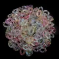 Acrylic color-plated open chain links DIY bag glasses chain phone charm accessories detail shot - 100 Pieces/Pack (16x12mm) / AB Plated Mixed Color