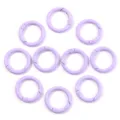 Round purple spring rings, mini metal snap hook keychains and bag hardware accessories variant. - 25mm*4mm / 10pcs/Pack / Light Purple