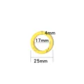 Colorful zinc alloy spring ring mini keychain O ring snap hook bag clasp accessory yellow 25mm - 25mm*4mm / 10pcs/Pack / Yellow