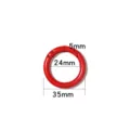 Red zinc alloy round spring snap hook ring for keychain bag strap charm jewelry making acces. - Red