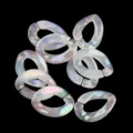 Translucent acrylic open chain links, iridescent DIY jewelry and glasses chain accessories. - 23mm Translucent Jelly AB Plated / 20 Pieces/Pack