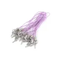 Purple DIY lanyard strap with screw eye metal accessories, handcrafted phone charms. - 50 PCS Set / Lavender