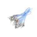 Light blue DIY braided phone lanyard with eye screw metal hardware 50pcs - 50 PCS Set / Light Blue