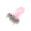Pink DIY handmade polyester phone lanyard strap with eye screw metal accessories set. - 50 PCS Set / Pink