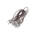 Cordons de téléphone tressés marron avec œillets métalliques, pack d'accessoires DIY. - Lot de 50 / Café