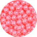 Pink ABS imitation pearl beads, straight hole round spacer beads for DIY jewelry accessories. - Diameter approx. 8mm (approx. 500g approx. 1,800pcs) / Pink