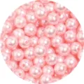 Pink ABS faux pearl beads round loose beads for DIY jewelry making accessories supply parts - Diameter approx. 8mm (approx. 500g approx. 1,800pcs) / Light Pink