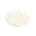 White ABS imitation pearl beads straight hole loose beads for DIY jewelry making accessories - Diameter approx. 4mm (approx. 500g approx. 18,000pcs) / Off White