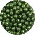 Green ABS imitation pearl beads for DIY jewelry making, smooth craft beads, 1 pack. - Diameter Approx. 8 mm (Approx. 1800 Pcs per 500g) / Dark Green