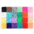 24 grid colorful polymer clay beads storage box DIY handmade bracelet necklace accessories set - 24 Colors Grids Clay Beads Style Four