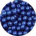 Blue ABS imitation pearl beads round loose beads for DIY jewelry making accessories 8mm. - Diameter Approx. 8 mm (Approx. 1800 Pcs per 500g) / Sapphire Blue