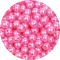 Rosa ABS Perlen mit direktem Loch für DIY handgemachte Schmuckherstellung und schöne Armbänder. - Knallpink