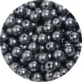 Dark grey ABS imitation pearl loose beads straight hole DIY bracelet jewelry making accessories - Diameter approx. 4mm (approx. 500g approx. 18,000pcs) / Dark Silver Gray