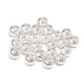 Silver ABS large hole round loose beads for DIY bracelets and jewelry making accessories - Diameter approx. 5mm (500g Pack) / Silver