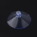 Clear suction cup detail showing transparent plastic material, mushroom head, and mounting hole. - 50mm (1 Piece)