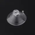 Transparent plastic suction cup hook with double perforated mushroom head for glass tiles. - 40mm Strong Suction Cup (1 Piece)