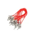 Dragonne de téléphone rouge DIY tissée avec crochet à vis en métal pour loisirs créatifs - Lot de 50 / Rouge