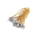 Cordon tressé doré avec œillet à vis en métal, accessoire lanière téléphone DIY fait main. - Lot de 50 / Fil Doré
