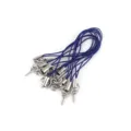 50Pcs DIY Sangle Cordon de Téléphone en Polyester Bleu avec Oeil à Vis Accessoire - Lot de 50 / Bleu saphir