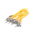 Cordons de téléphone jaunes avec œillets à vis, accessoires de suspension en polyester DIY. - Lot de 50 / Or