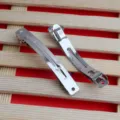Metal hair clip blank spring barrette base for DIY hair accessories crafting detail view - Wide Korean Style / 8cm / Silver
