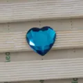 25mm blue heart acrylic flatback rhinestones for DIY crafts jewelry making and decoration. - 25mm / Teal