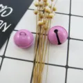 22mm Gelee Farbe lackierte Metall Glocken DIY Schmuck Zubehoer Haustier Halsband Charms - Rosalila