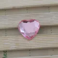 Pink heart acrylic flatback rhinestone 25mm DIY handmade jewelry craft accessory decorative - 25mm / Pink