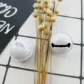 White painted metal craft bells 22mm DIY jewelry making pet accessories decorative charms - White