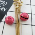 22mm jelly painted metal bells DIY pet necklace bracelet handmade accessories crafts supply - Dark Rose Red