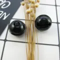 22mm black baked paint bell DIY jewelry accessory, suitable for handmade pet necklaces and bracelets. - Black