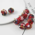 DIY tweed plush ball jewelry charm pendant for handmade earrings crafting accessory part - Single Pack / Iridescent