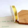 Gold craft wire spool for DIY jewelry making, hair accessories, nail art, and wire wrapping. - 0.4mm / Gold