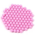Perles rondes en acrylique rose option pour bricolage, bijoux faits main et résine époxy. - Rose (sans trou)