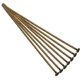 Bronze flat head pins and T-pins detail view for DIY handmade jewelry crafting and accessories. - 0.7x18mm (100 Pieces/Pack) / Bronze