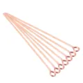 Copper plated metal eye pins headpins for DIY jewelry making and craft connector accessories - Rose Gold / 0.7x20mm