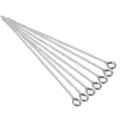 Metal 9-pin jewelry connectors DIY beading findings crafting accessories fine metal pins loop ends - White K/Silver / 0.7x16mm