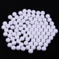 Perles rondes en acrylique blanc sans trou, remplissage DIY unicolore et accessoires. - Blanc (sans trou)
