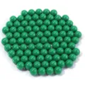 Perles rondes en acrylique vert, boules unies et lisses pour bijoux DIY et remplissage - Vert foncé (sans trou)
