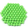 Perles rondes en acrylique vert macaron unies pour remplissage résine époxy DIY - Vert (sans trou)