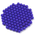 Perles rondes en acrylique solide bleu pour remplissage de resine et accessoires de bijou - Bleu foncé (sans trou)