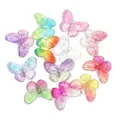 Colorful transparent acrylic 3D butterfly pendants for DIY jewelry making accessories - Random Mixed Colors