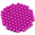 Perles Rondes Acrylique Violet Couleur Uni Remplissage Résine DIY Accessoires Kit - Rose vif (sans trou)